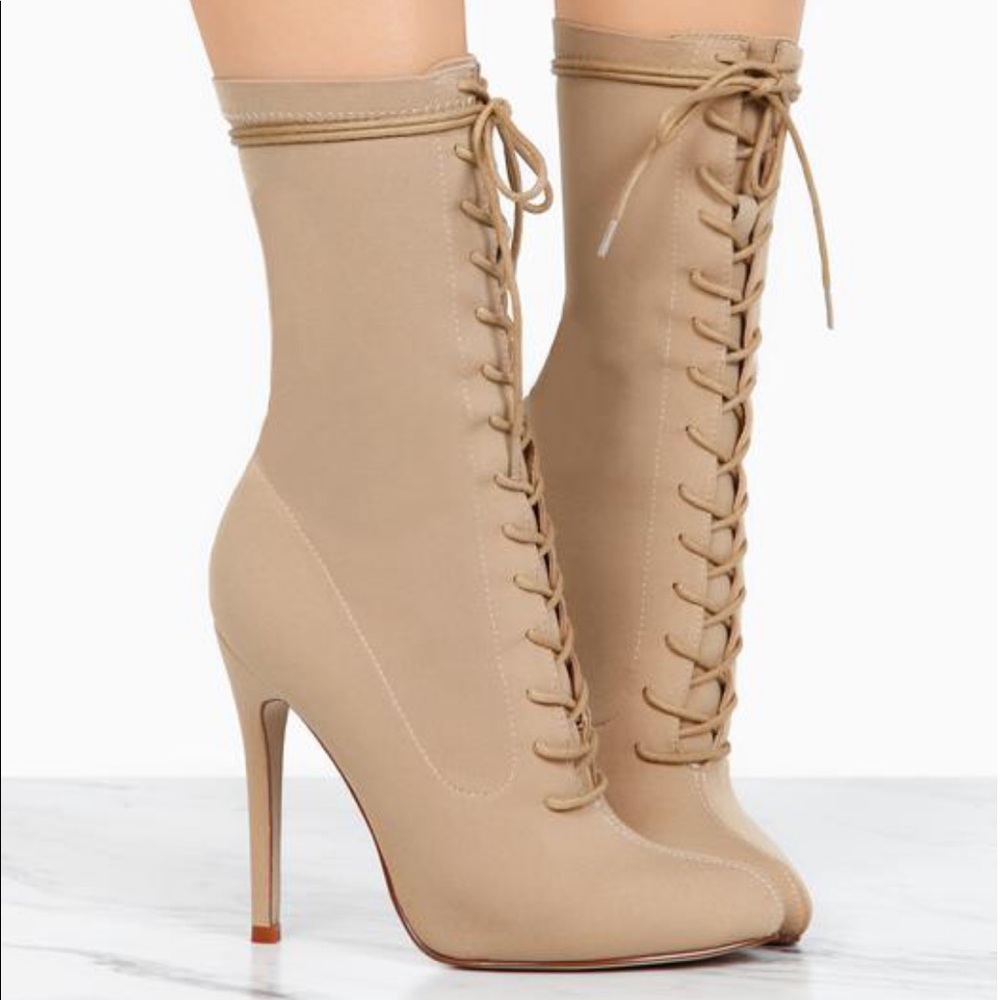 Lace up booties